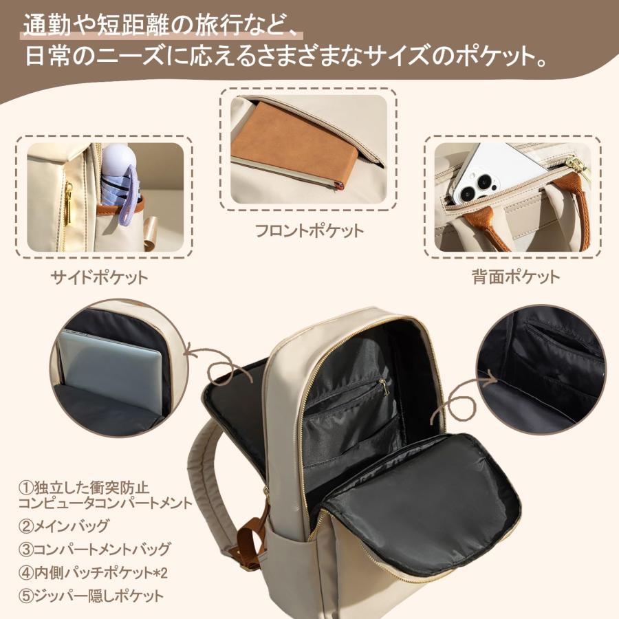 ビジネスリュック レディース 軽量 大容量 防水 通勤 PC A4 収納