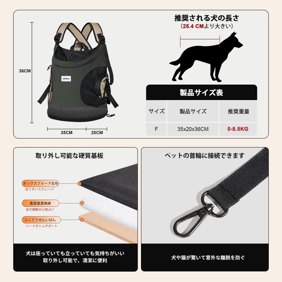 犬用 猫 キャリーバッグ 犬 抱っこ紐 前抱きペット リュック スリング