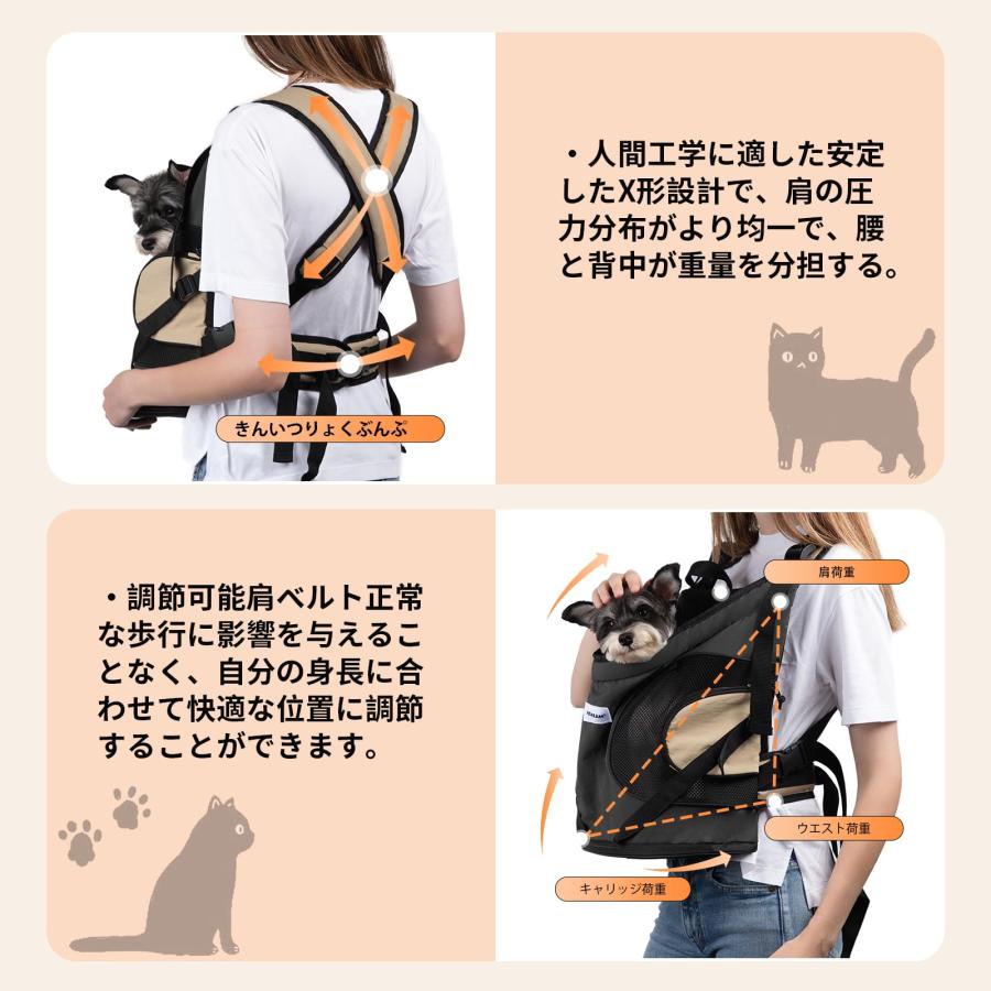 犬用 猫 キャリーバッグ 犬 抱っこ紐 前抱きペット リュック スリング