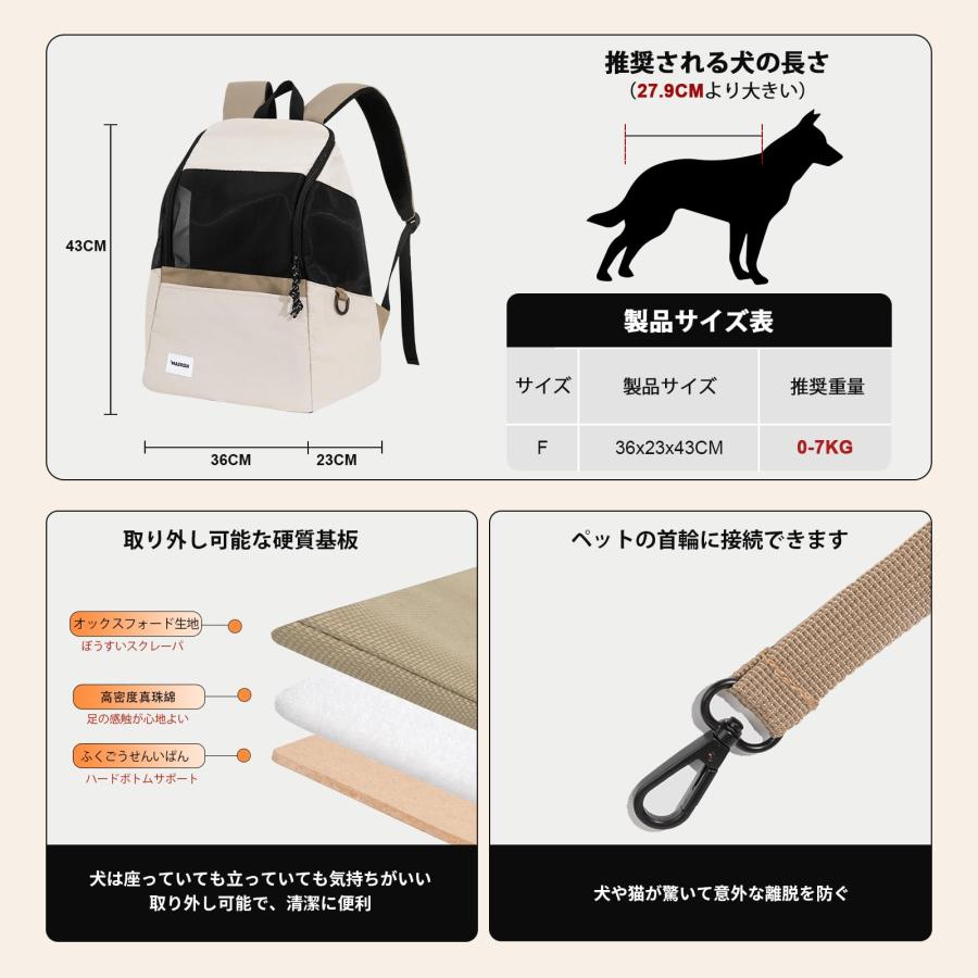 猫 犬用 ペット キャリーバッグ 犬 猫用 リュック フロントバッグ,呼吸