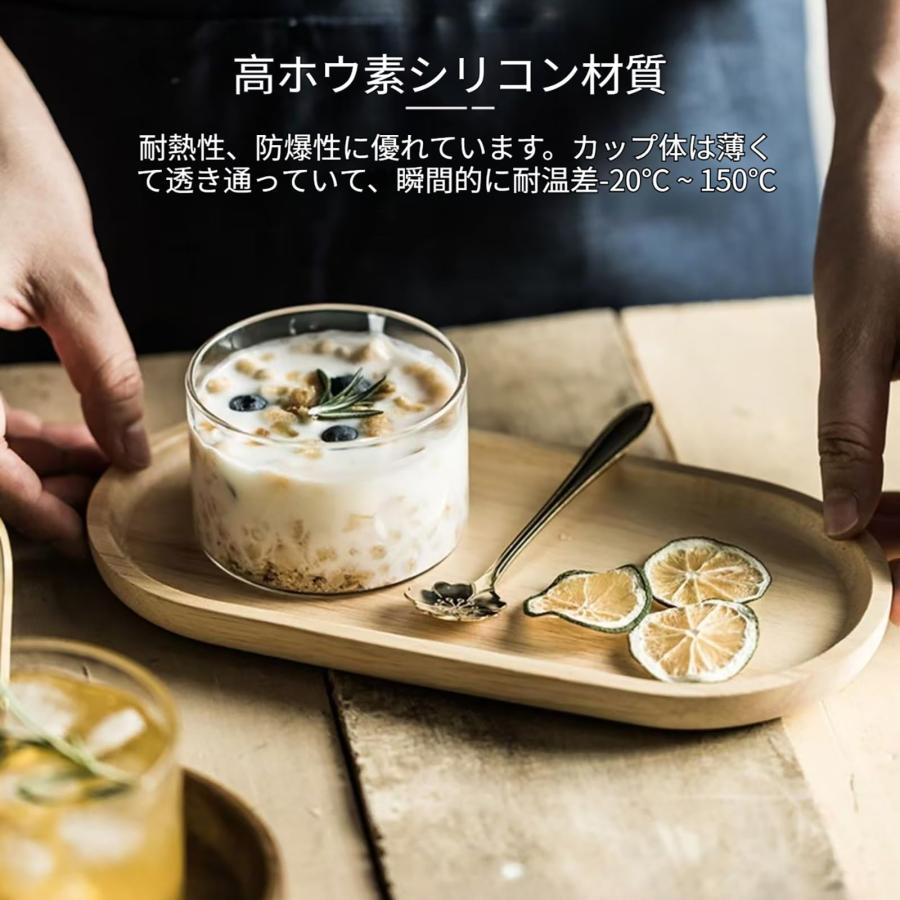 プリンカップ 耐熱 ガラス製 190ml 繰り返し使え 円形 直径8cm プリン