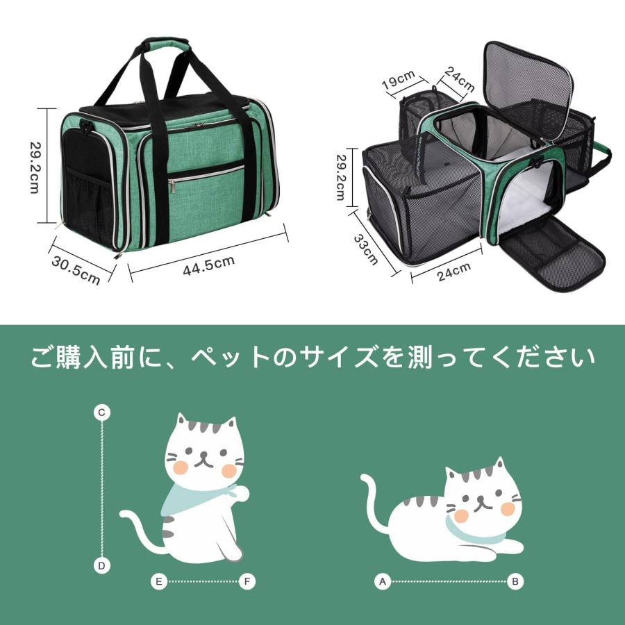 猫用キャリーバッグ 航空会社認可 ペット用キャリー ソフトサイド