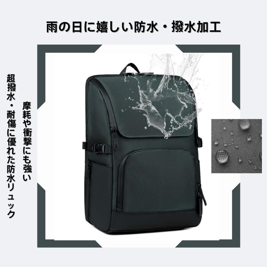 フラップトップ ビジネスリュック リュックメンズ スクエア おしゃれ 