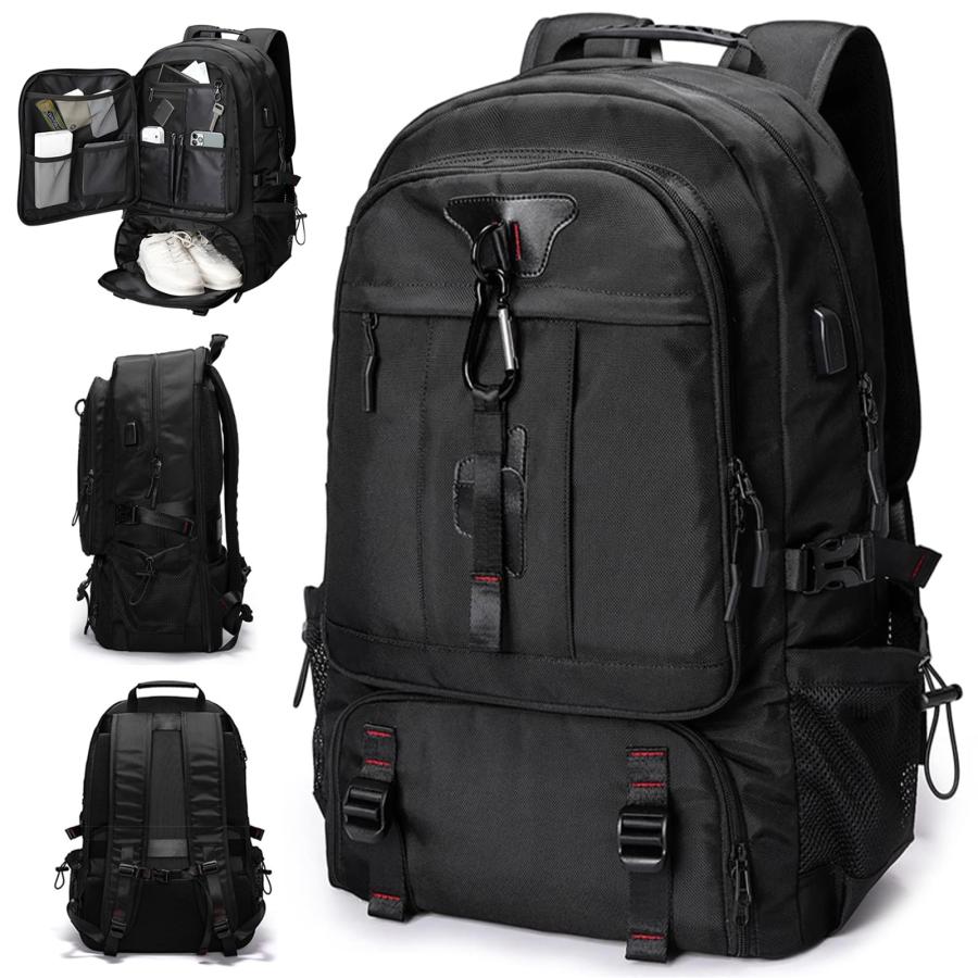 リュック メンズ 大容量 60L~80L拡張機能 軽量17インチPC対応ビジネス
