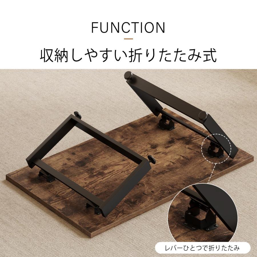 ローテーブル 折りたたみ テーブル サイドテーブル 机 センターテーブル リビング コンパクト コーヒーテーブル デスク ちゃぶ台 組立不要 便利_22