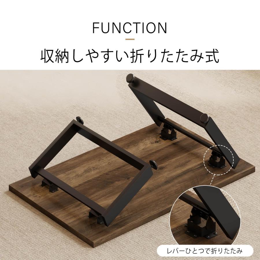 ローテーブル 折りたたみ テーブル サイドテーブル 机 センターテーブル リビング コンパクト コーヒーテーブル デスク ちゃぶ台 組立不要 便利_5