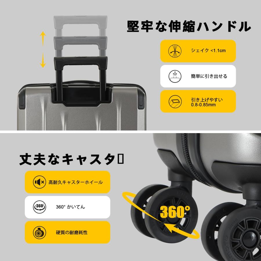 スーツケース 16インチ 20インチ 機内持ち込み可能 フロントオープン