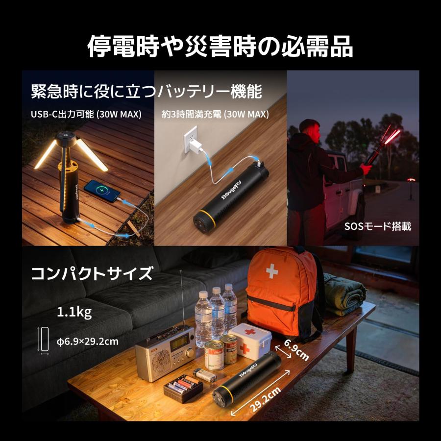LEDランタン キャンプ ライト3000lm超高輝度」折りたたみ式 ランタン LEDランタン キャンプランタン 充電式 3000lm高輝度 大容量15600mAh