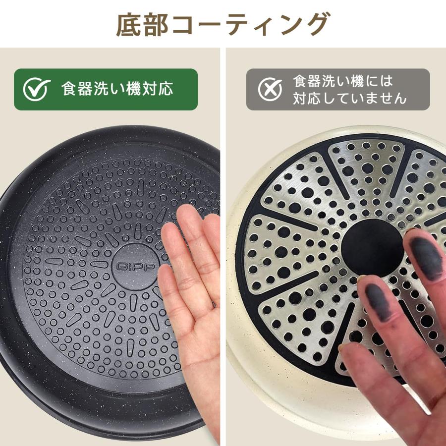 フライパン セット 8点 鍋セット 食洗機対応 セラミックコーティング