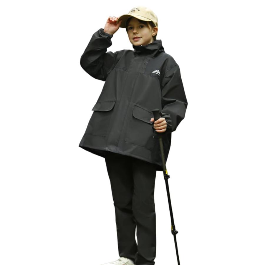 JR 反射材付きコート 雨具 カッパ レインコート キッズ 上下セット レインスーツ ランドセル対応 子供用