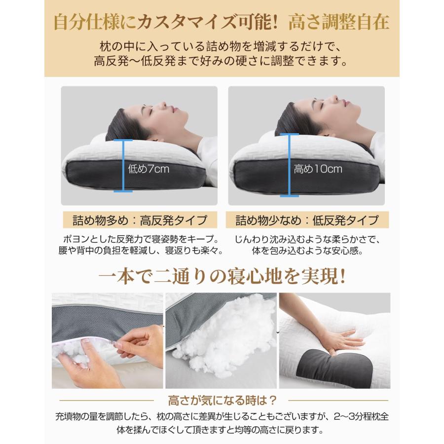 枕 まくら 首が痛くならない 安眠枕 低反発 肩こり対策 横向き 仰向け
