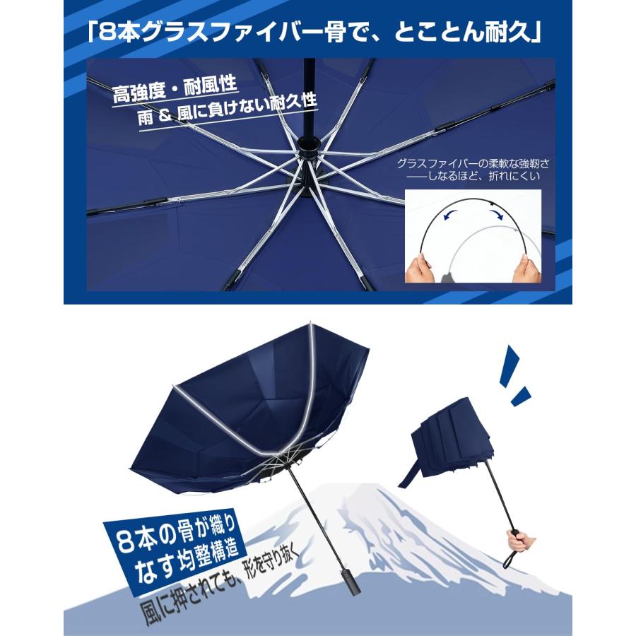 E-SHEEP 形状記憶 折りたたみ傘【2026新登場・3秒でたためる傘・8本骨