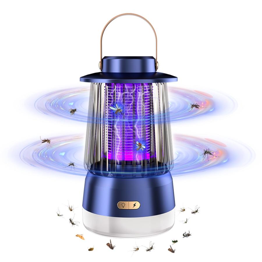 電撃殺虫器 ソーラー充電式 [2026業界新開発・殺虫灯・照明ライト