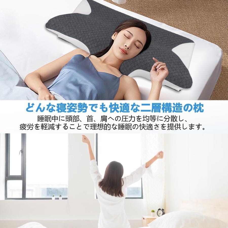 枕 首が痛くならない 低反発 まくら 低反発枕【人間工学・凹型中空設計