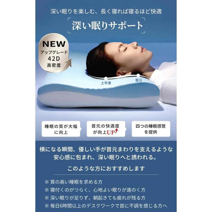 首元をやさしく支える ネックピロー 首枕 低反発 温度調節 仰横向