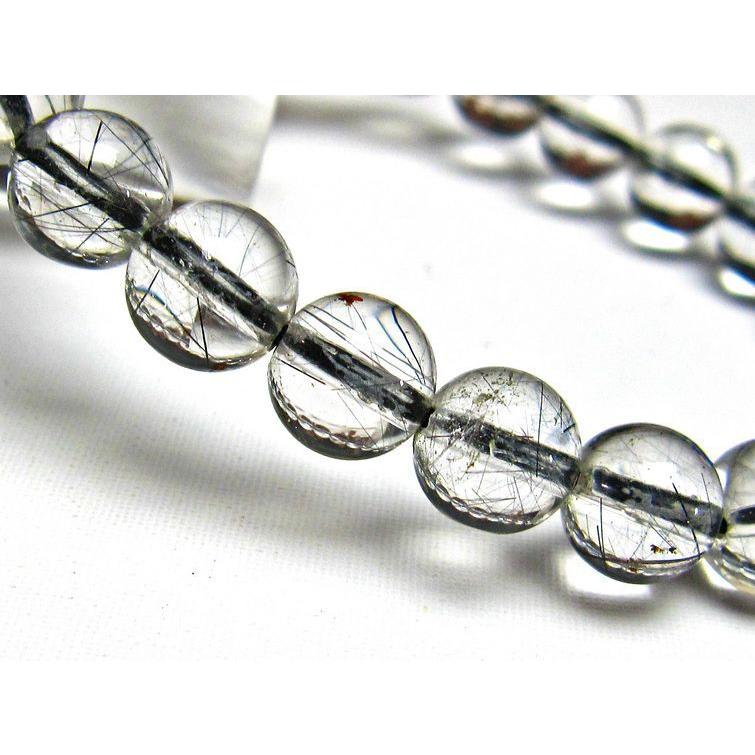 ブラックルチルクォーツ ブレスレット 8mm h131-97 : 誠安天然石専門店