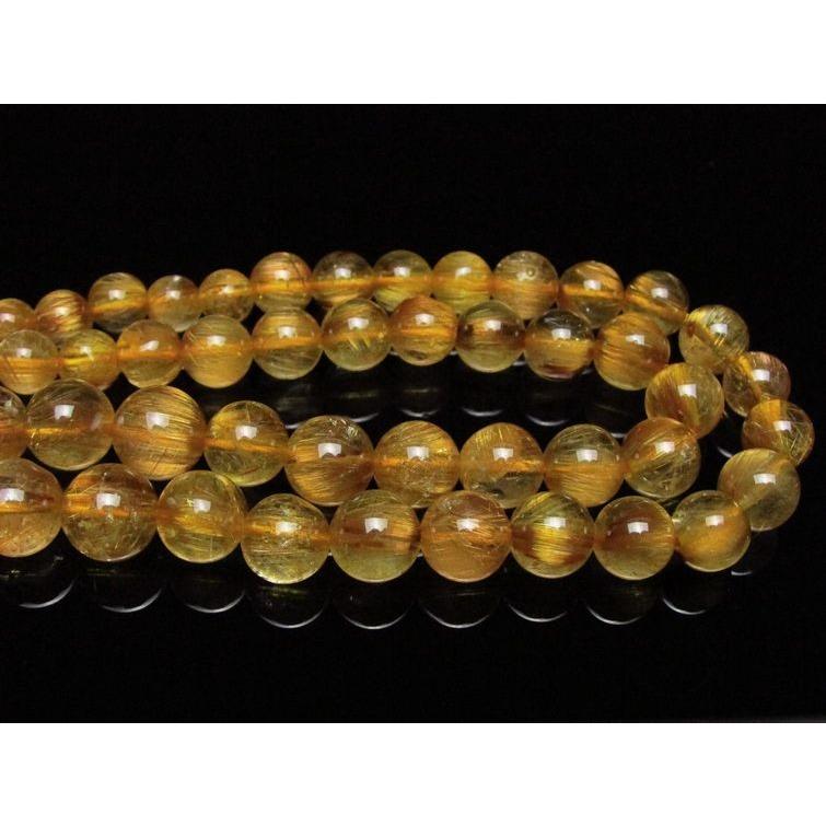 ルチルクォーツ ネックレス ゴールドタイチンルチル 12mm h213-15_3