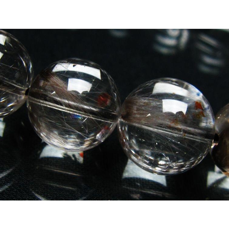 ルチルクォーツ ブレスレット 放射プラチナルチル 12mm k1-1498の画像