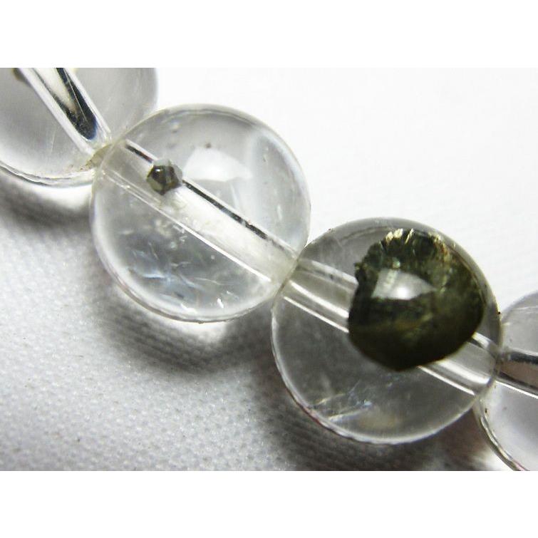 パイライト入り 水晶 ブレスレット 8mm K1-1533 : 誠安天然石専門店  