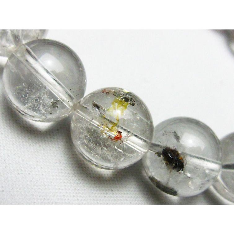 パイライト入り 水晶 ブレスレット 13mm K1-1597 : 誠安天然石専門店