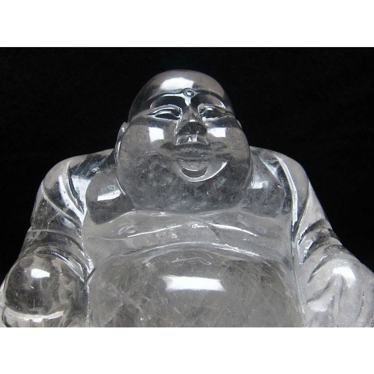 1.9Kg ヒマラヤ水晶布袋様 置物 パワーストーン 天然石 k1-1989 : 誠安