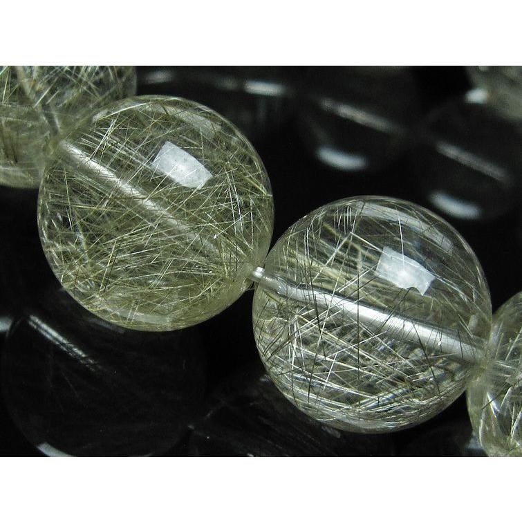 プラチナルチルクォーツ ブレスレット 18mm k117-19 : 誠安天然石専門