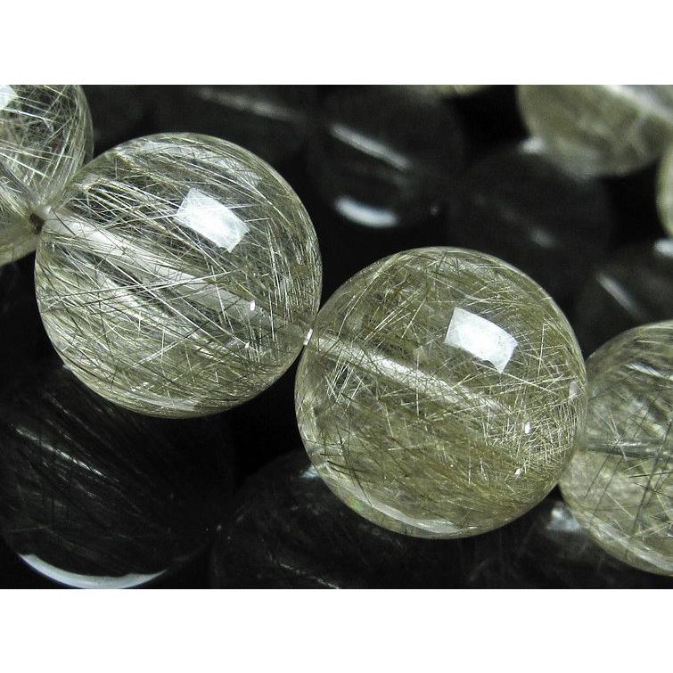プラチナルチルクォーツ ブレスレット 18mm k117-24 : 誠安天然石専門
