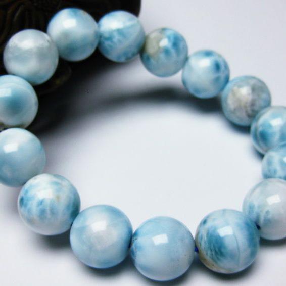 ラリマー ブレスレット 14個ビーズ 約12mm 楽天市場】≪26737≫ 今月30％off○14mm ラリマー ブレスレット