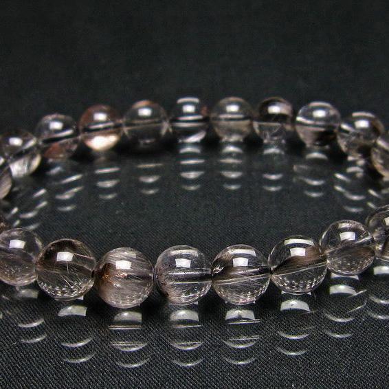 放射プラチナルチルクォーツ ブレスレット 8mm l386-39 : 誠安天然石  