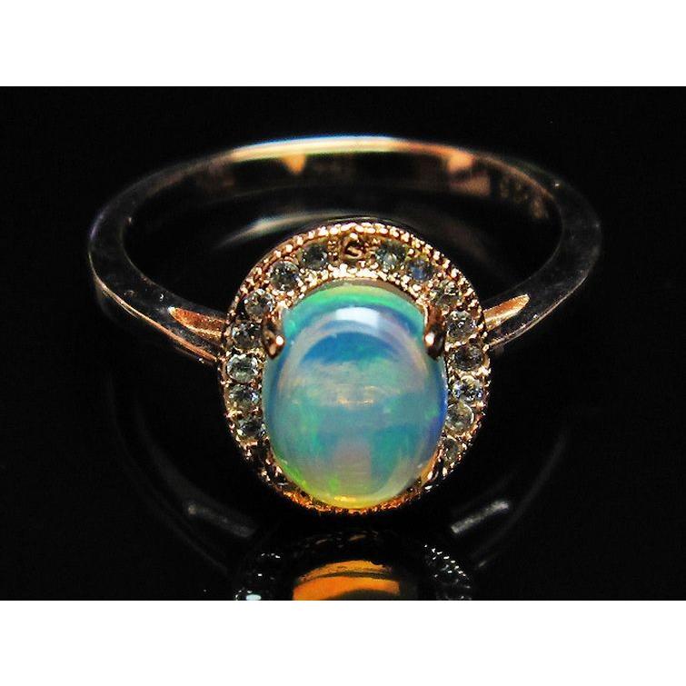 オパール 指輪 Amazon | pt850 指輪 プラチナオパールリング【オパール1石1.19