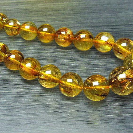 ルチルクォーツ ネックレス ゴールドタイチンルチル 12mm l399-13
