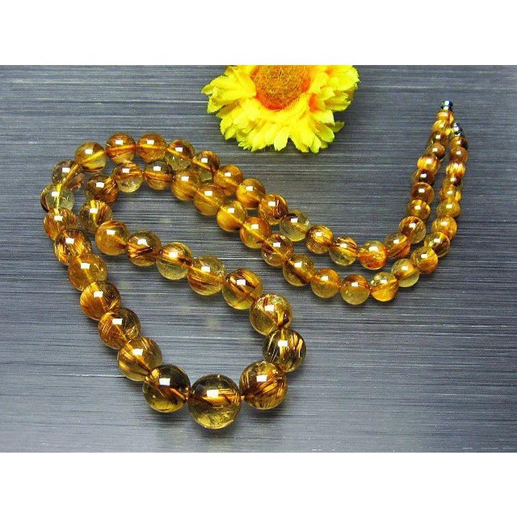 ルチルクォーツ ネックレス ゴールドタイチンルチル 12mm l399-38_2