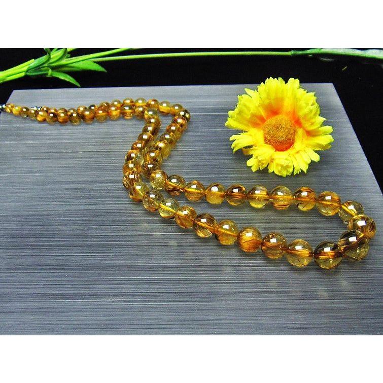 ルチルクォーツ ネックレス ゴールドタイチンルチル 12mm l399-38_3
