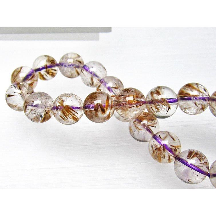 カコクセナイト インクォーツ ブレスレット 9mm l48-719 : 誠安天然石