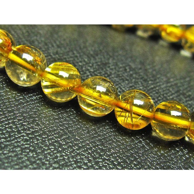 ルチルクォーツ ブレスレット ゴールドタイチンルチル 8mm l68-1411