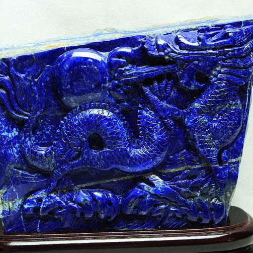 天然石　ラピスラズリ 龍　置物 楽天市場】天然石 ラピスラズリ 龍頭彫り 置物 辰年 グッズ 開運