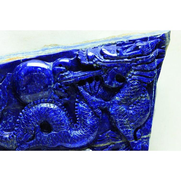 天然石　ラピスラズリ 龍　置物 楽天市場】天然石 ラピスラズリ 龍頭彫り 置物 辰年 グッズ 開運