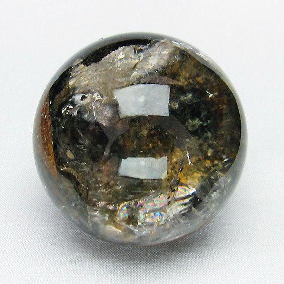 虹庭園水晶 ガーデンクォーツ 玉丸 苔水晶 パワースートン 原石置物