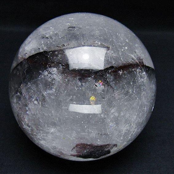 ガーデンクォーツ（庭園水晶） 丸玉 84mm t100-4640 : 誠安天然石専門