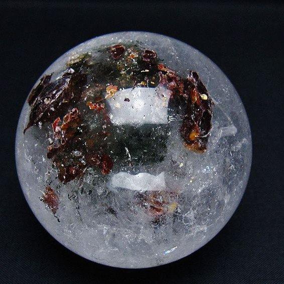 ガーデンクォーツ（庭園水晶） 丸玉 66mm t100-4663 : 誠安