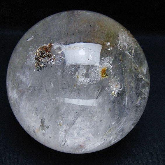 ガーデンクォーツ（庭園水晶） 丸玉 88mm t100-4669 : 誠安天然石専門