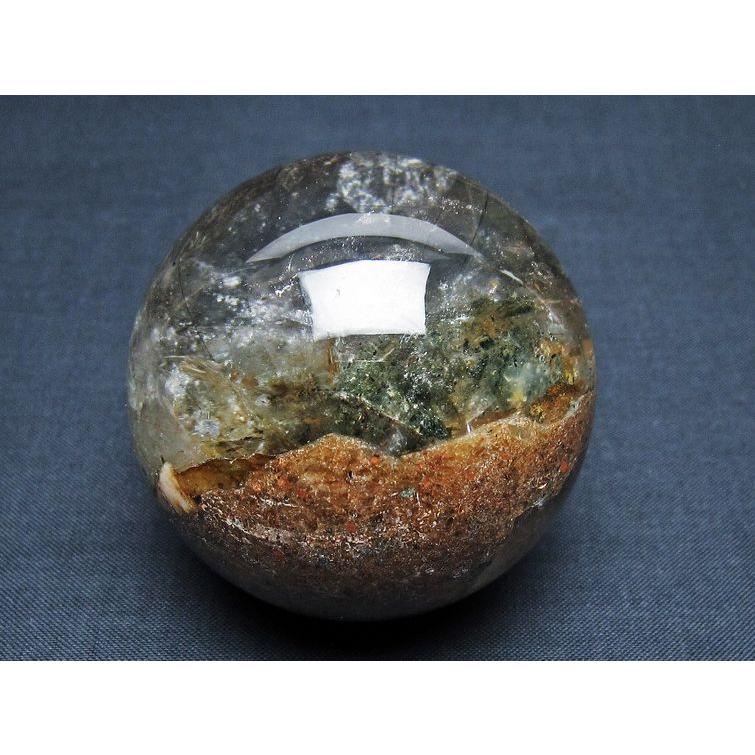 50mm ルチルクォーツ 天然石 パワーストーン 厄除け ルチル水晶 ルチル丸玉 ガーデンクォーツ（庭園水晶）ルチル入り 丸玉 59mm t100-4834 : 誠安