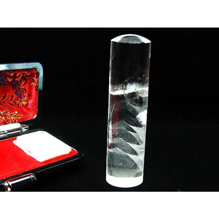 スーパーファントム 印材 (15mm) 山入り 本水晶 パワーストーン 天然石