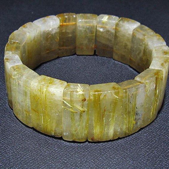 ルチルクォーツ バングル ゴールドタイチンルチル t107-4333 : 誠安