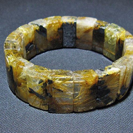 ルチルクォーツ バングル ゴールドタイチンルチル t107-4414 : 誠安