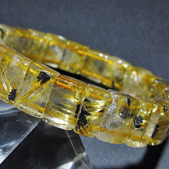 ルチルクォーツ バングル ゴールドタイチンルチル t107-4427 : 誠安