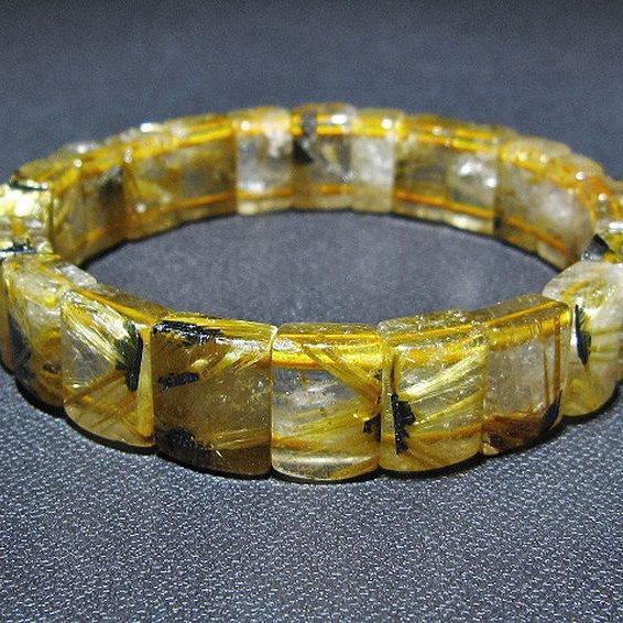 ルチルクォーツ バングル ゴールドタイチンルチル t107-4427 : 誠安