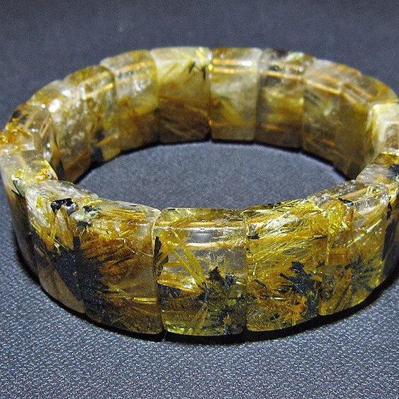 ルチルクォーツ バングル ゴールドタイチンルチル t107-4431 : 誠安