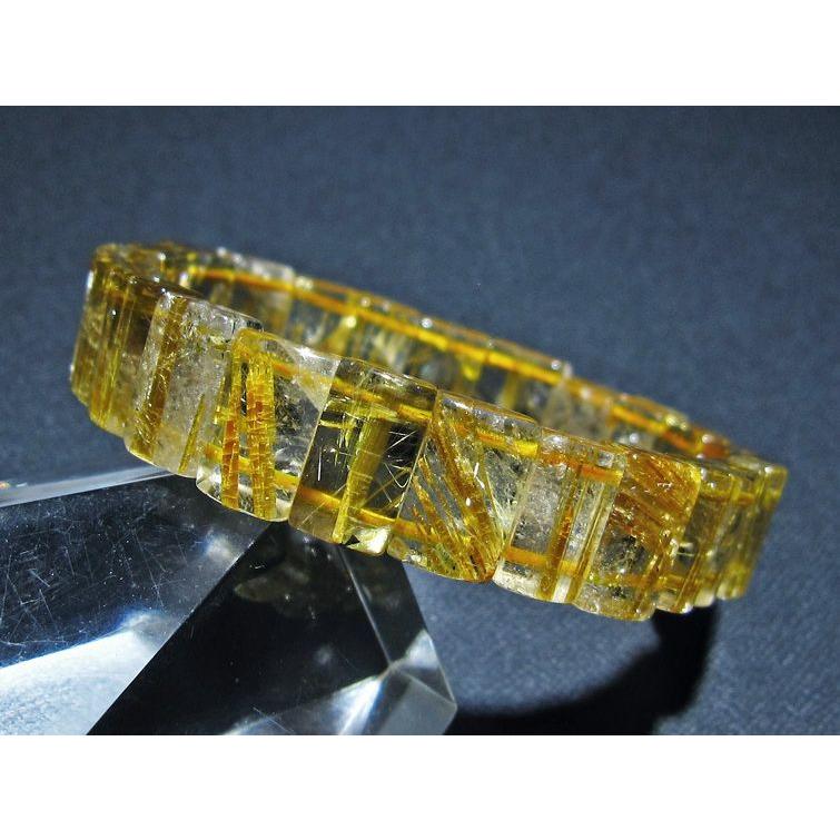 ゴールドタイチンルチル バングル  t107-4498の画像
