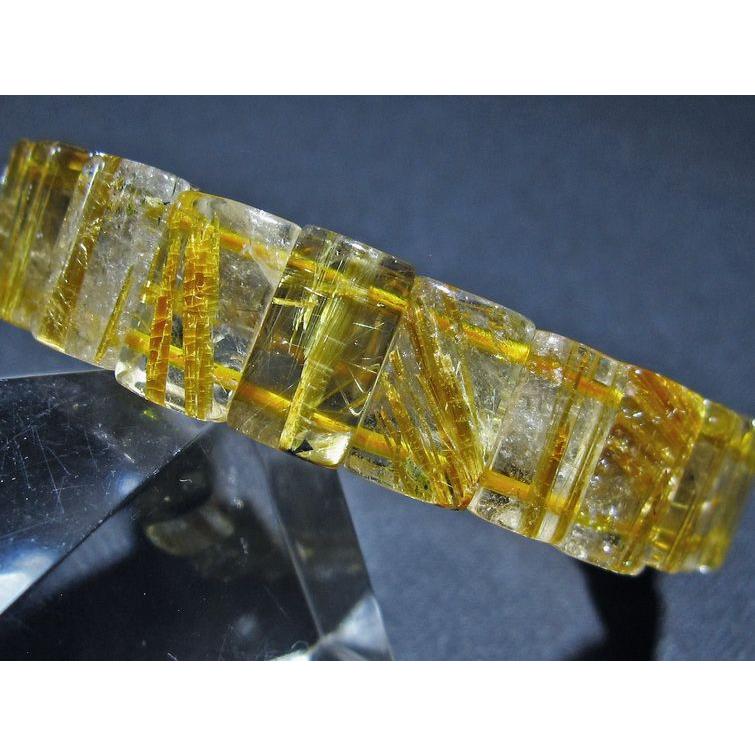 ゴールドタイチンルチル バングル  t107-4498の画像